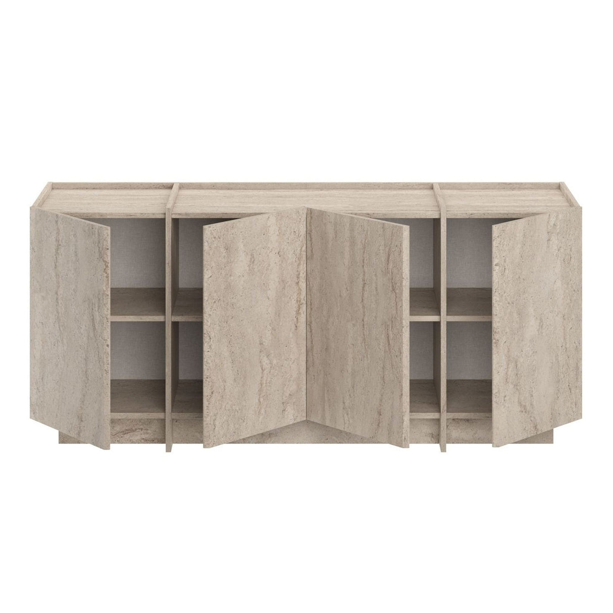 Consolle Dorma effetto travertino 180 cm Legno rivestito melaminico