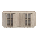 Consolle Dorma effetto travertino 180 cm Legno rivestito melaminico