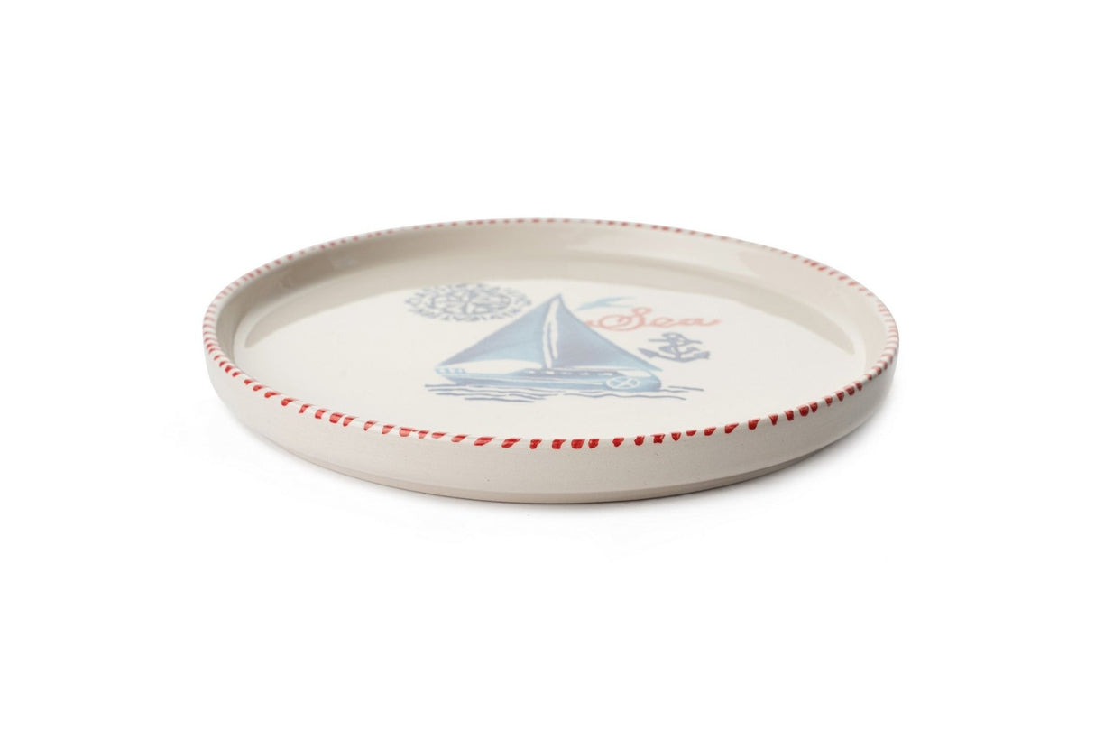 KAHSER14-MARINE Bianco Blu Rosso 100% CERAMICA 6 cm di larghezza