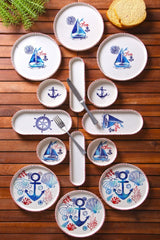 KAHSER14-MARINE Bianco Blu Rosso 100% CERAMICA 6 cm di larghezza