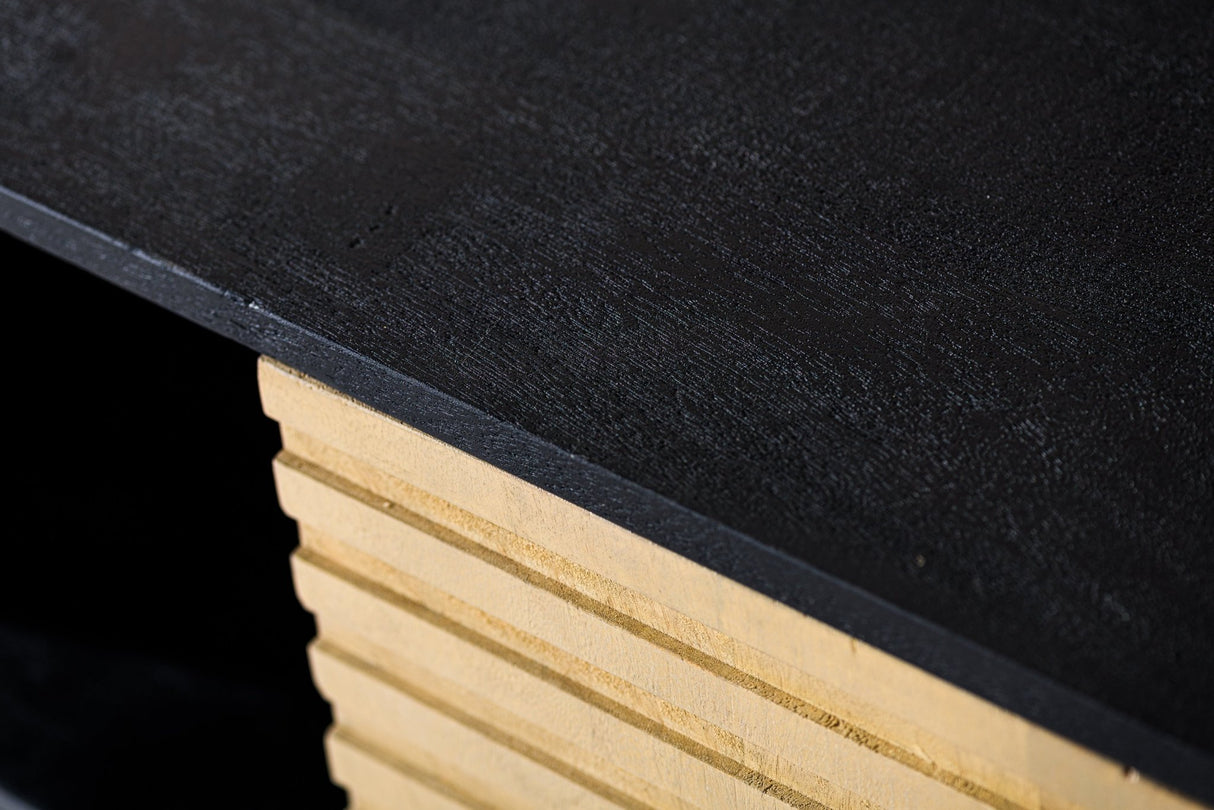 Credenza Manu in legno di mango nero naturale 160x40x86 cm