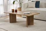 Salontafels - Rechthoekige salontafel eiken melamine Sabin 119x60 cm - Dimehouse