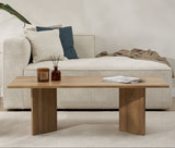 Salontafels - Rechthoekige salontafel eiken melamine Sabin 119x60 cm - Dimehouse