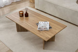 Salontafels - Rechthoekige salontafel eiken melamine Sabin 119x60 cm - Dimehouse