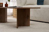 Salontafels - Rechthoekige salontafel walnoot melamine Sabin 119x60 cm - Dimehouse