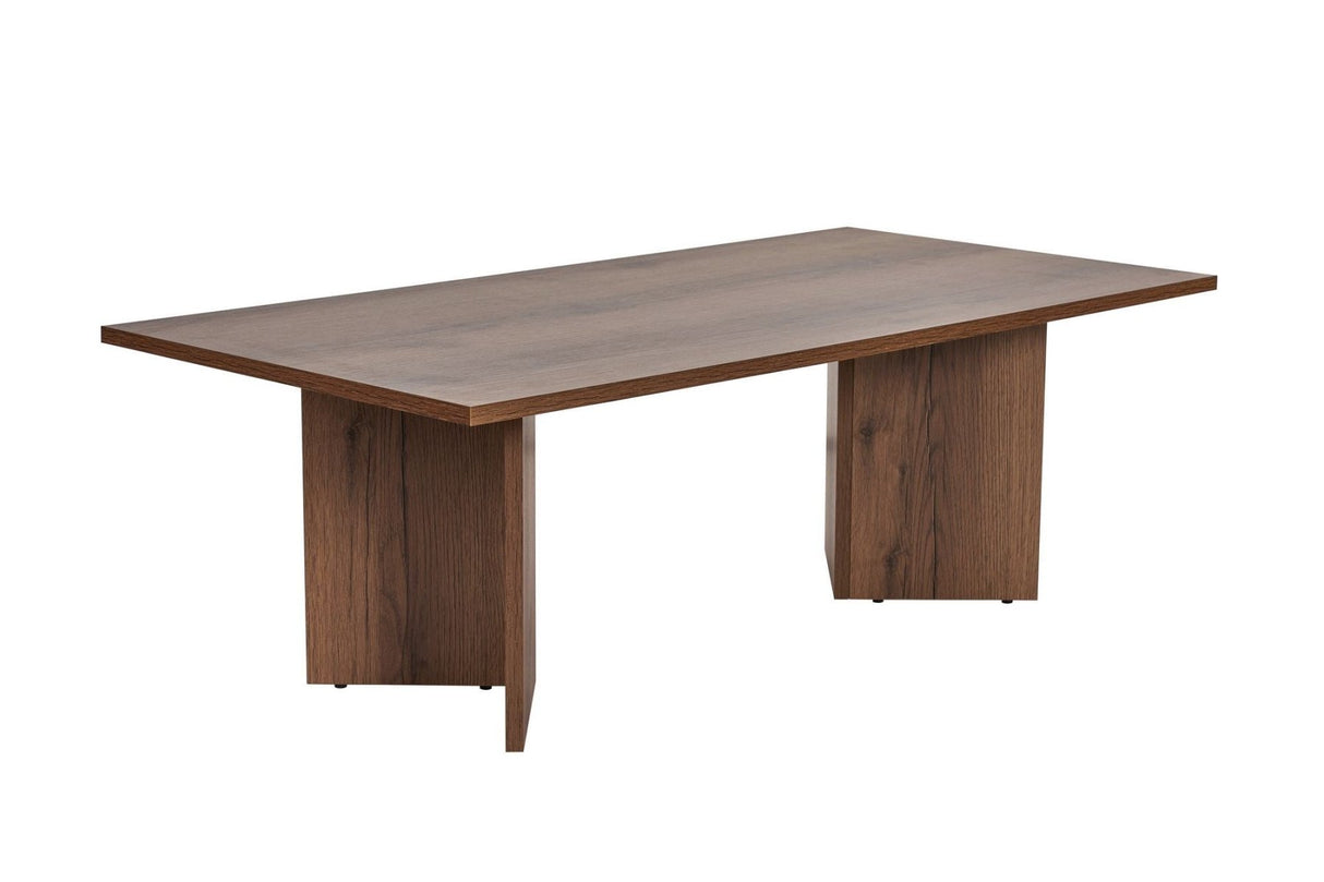 Salontafels - Rechthoekige salontafel walnoot melamine Sabin 119x60 cm - Dimehouse