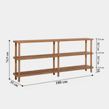 Wandkasten - Wandkast Zen Atlantisch Dennenhout Melamine 180x74,9x35 cm - Dimehouse