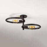 Plafondlampen - Plafondlamp Nova Duo 2 - lichts Zwart Metaal - Dimehouse