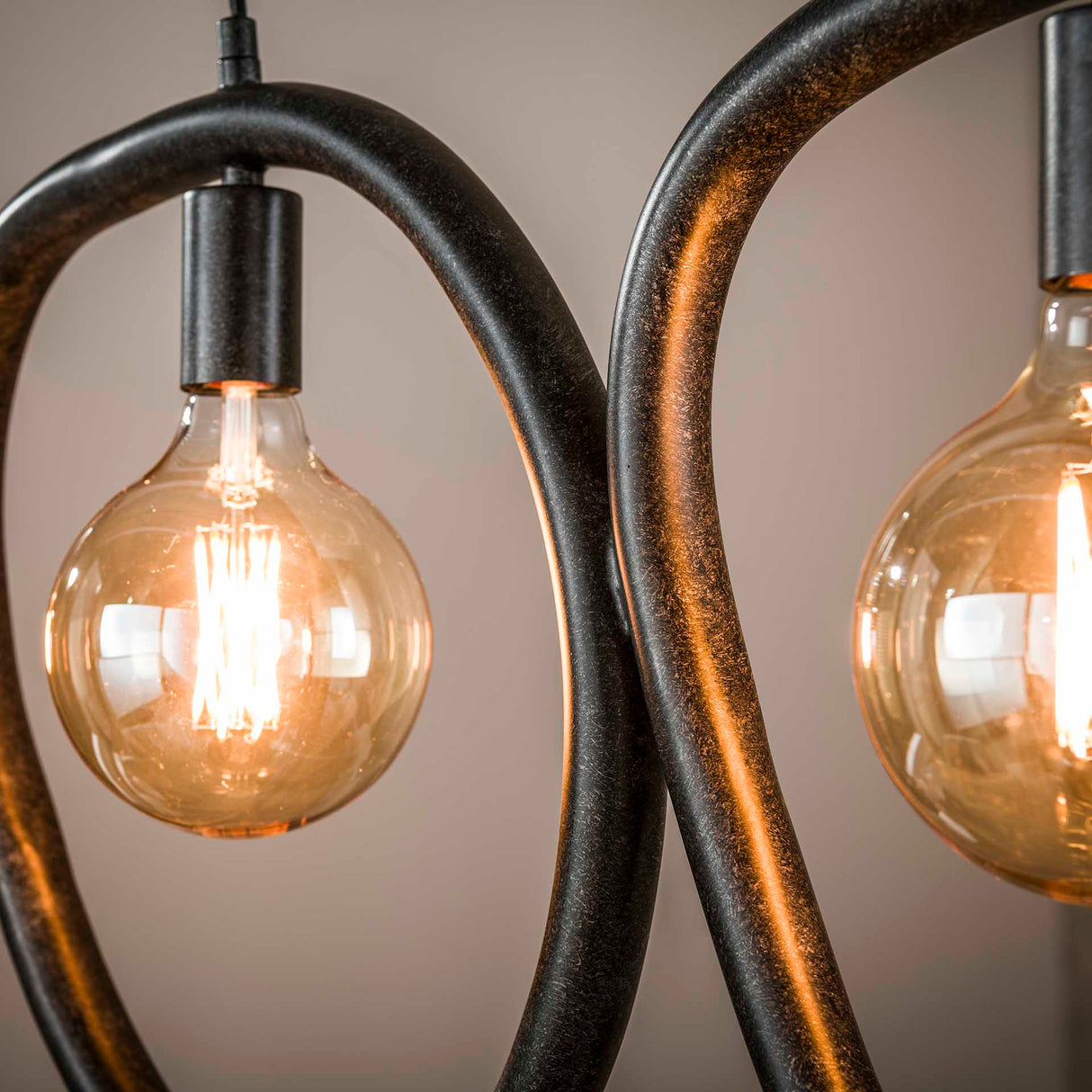 Hanglampen - Hanglamp Nova 4 - lichts Zwart Metaal 140 cm - Dimehouse
