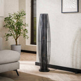 Vloerlampen - Vloerlamp Liora 3 - lichts cylinder mesh zwart 120 cm - Dimehouse