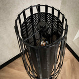 Vloerlampen - Vloerlamp Liora 3 - lichts cylinder mesh zwart 120 cm - Dimehouse