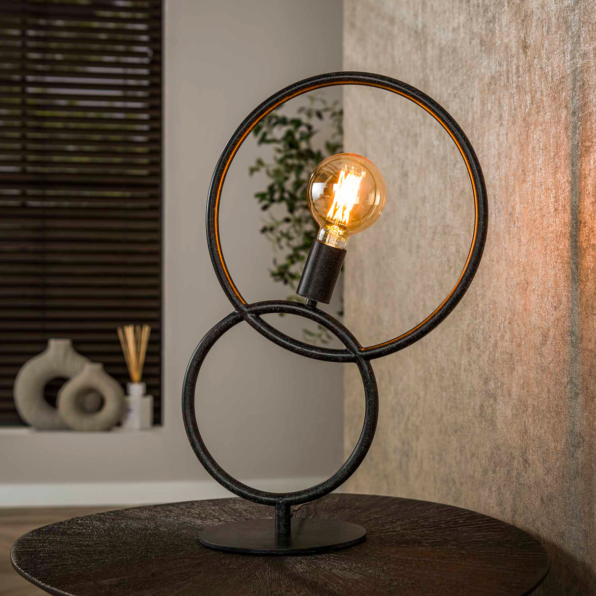 Lampada da tavolo Arc a 1 luce in Metallo Nero