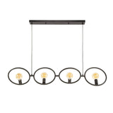 Hanglampen - Industriële hanglamp Liva 4 - lichts zwart metaal - Dimehouse