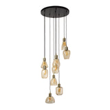 Hanglampen - Glazen hanglamp Feline 9L getrapt - Dimehouse