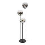 Vloerlampen - Moderne Vloerlamp Arvo 3 - lichts zwart met metalen kap - Dimehouse