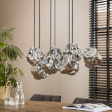 Lampada a sospensione Rocks DH Interior Cromato LxLxH 104x55x36 Vetro Foto atmosferica vista frontale diagonale