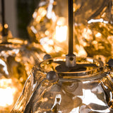 Lampada a sospensione Rocks DH Interior Cromato LxLxH 104x55x36 Vetro Atmosferica foto dettaglio