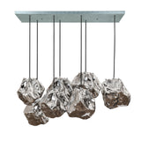 Lampada a sospensione Rocks DH Interior Cromato LxLxH 104x55x36 Vetro Bianco foto vista frontale