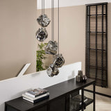 Lampada a sospensione Rocks DH Interior Cromato LxLxH 79x55x36 Vetro Foto atmosferica vista frontale diagonale