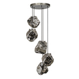 Lampada a sospensione Rocks DH Interior Cromato LxLxH 79x55x36 Vetro Bianco foto vista frontale