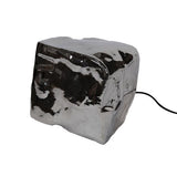 Lampada da tavolo Rocks DH Interno Cromato LxLxH 44x34x34 Vetro Bianco Foto diagonale vista frontale