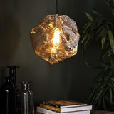 Lampada a sospensione Rocks DH Interior Cromato LxLxH 45x34x34 Vetro Foto atmosferica vista frontale diagonale