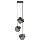 Lampada a sospensione Rocks DH Interior Cromato LxLxH 91x41x37 Vetro Bianco foto vista frontale