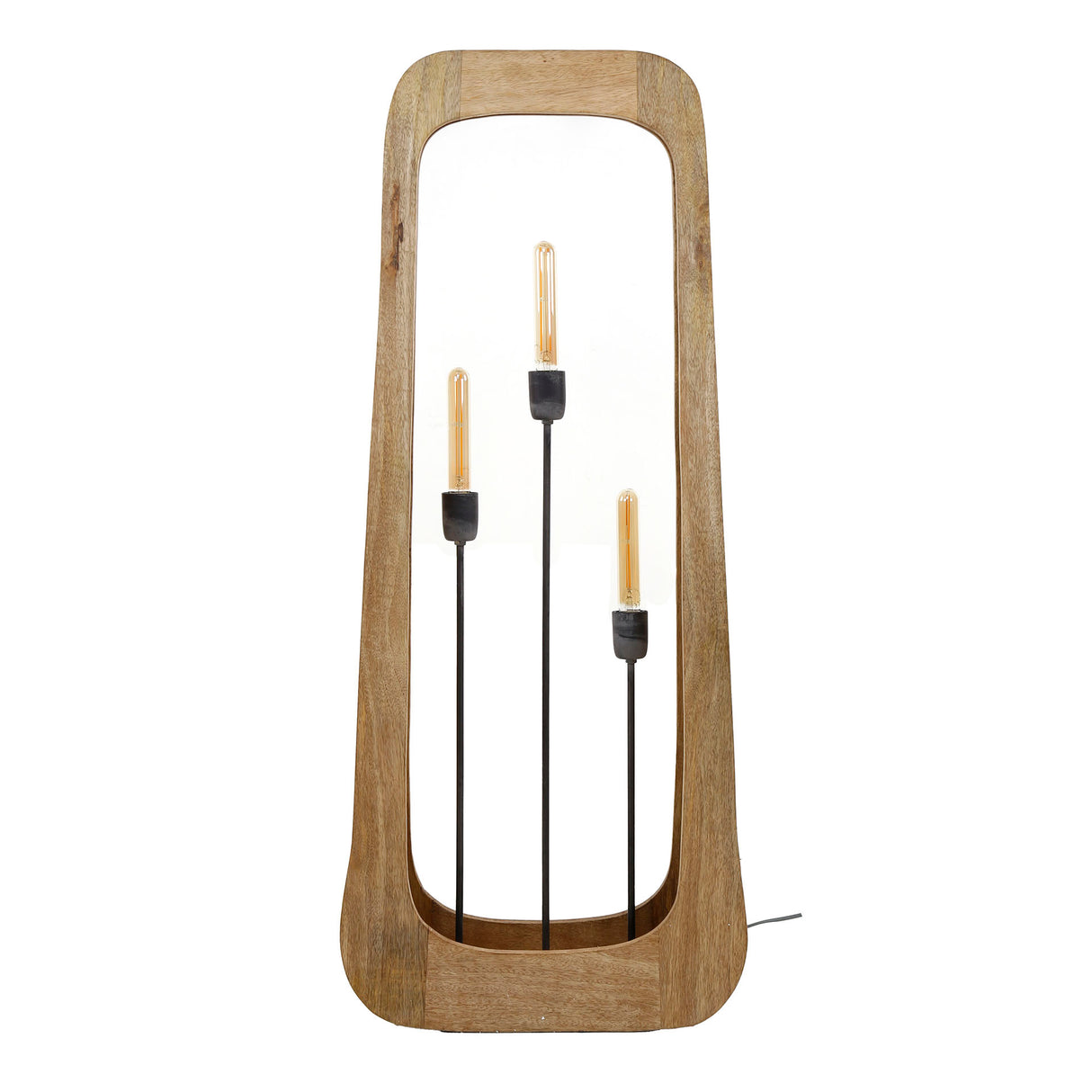 Lampada da terra Akira in legno di mango organico 3L