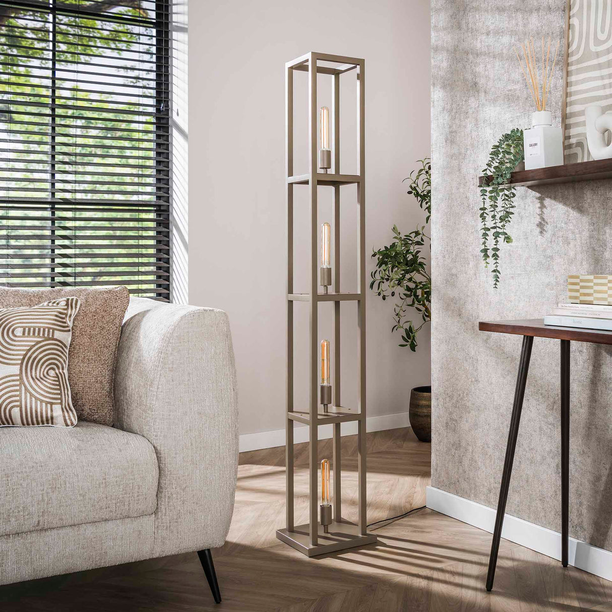 Vloerlampen - Design vloerlamp Ardon 4 - lichts Beige 160 cm - Dimehouse