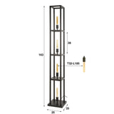 Vloerlampen - Industriële vloerlamp Ardon 4 - lichts Zwart metaal - Dimehouse