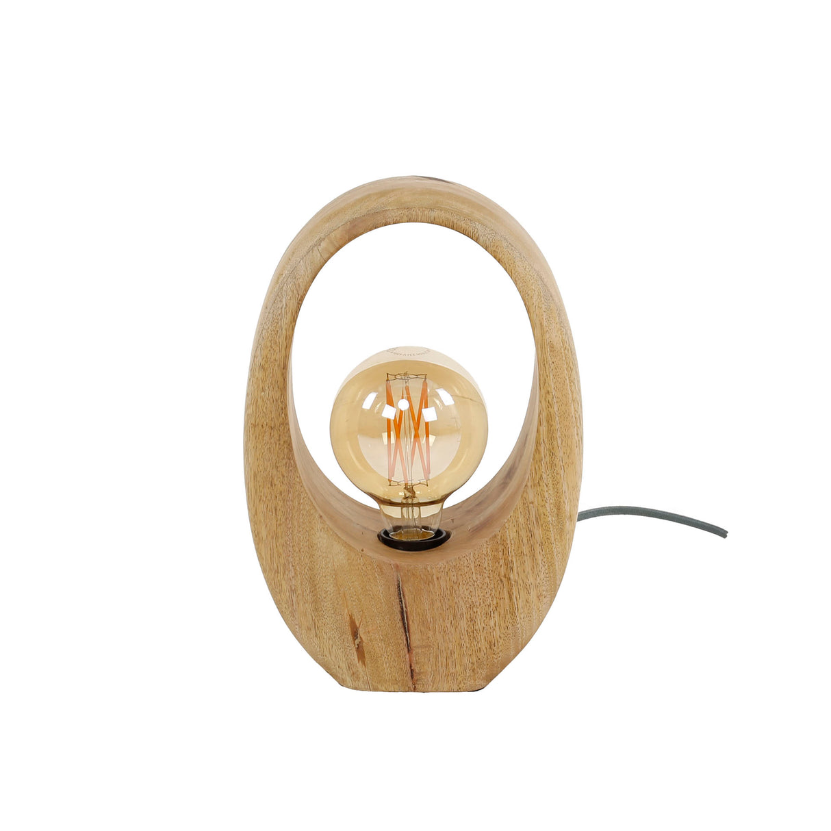Tafellampen - Tafellamp organisch Brenn mangohout 30 cm - Dimehouse