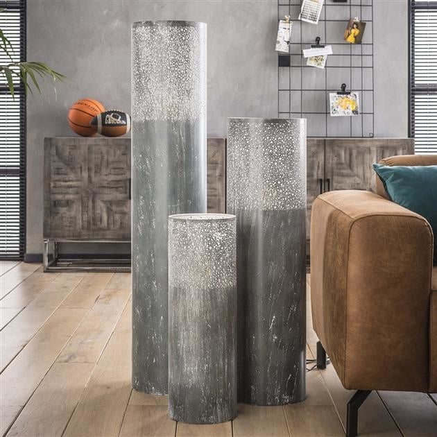 Lampada da terra Eleanor Metal DH Interior Grigio LxPxH 127x29x29 Metal Atmosphere foto vista frontale