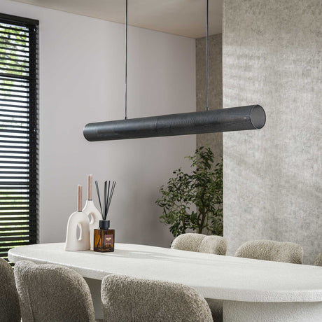 Lampada a sospensione Zavi 120 cm maglia nera