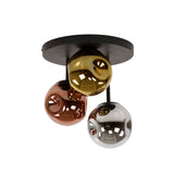 Lampada da soffitto Ada 3 luci in vetro colorato