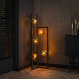 Vloerlampen - Industriële Vloerlamp Ada 5 - lichts Gekleurd Glas Hoek - Dimehouse