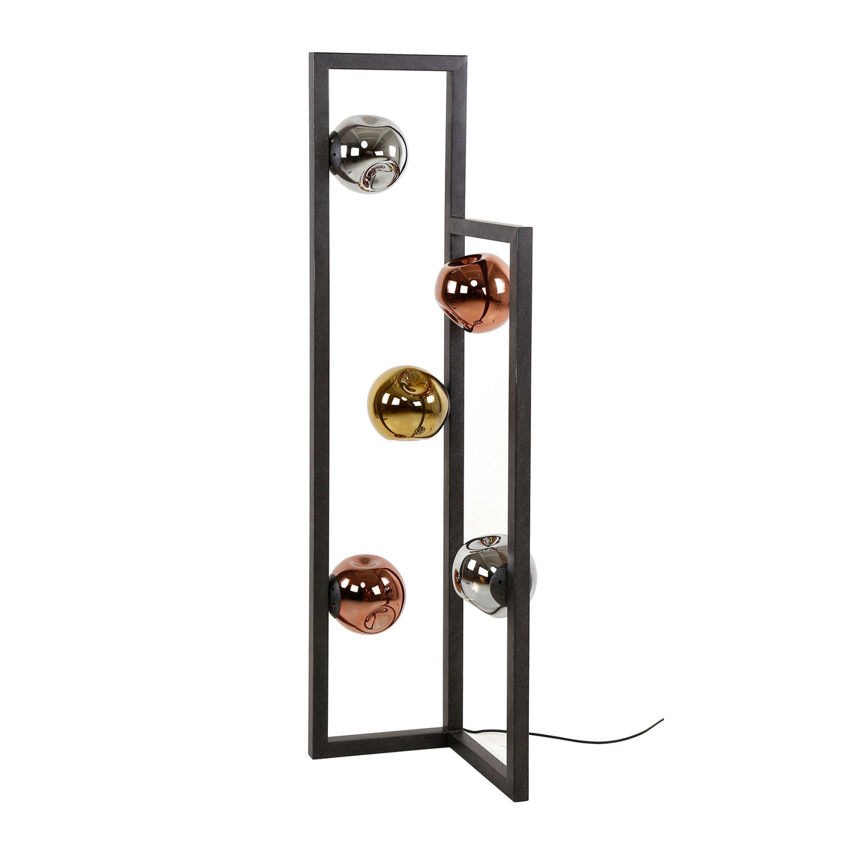 Vloerlampen - Industriële Vloerlamp Ada 5 - lichts Gekleurd Glas Hoek - Dimehouse