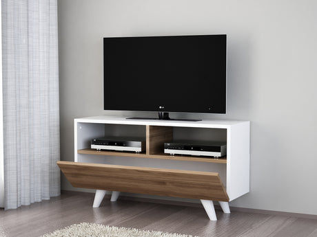 Mobile TV Novella Bianco Noce Melaminico 90x50,6x29,5 cm