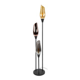 Vloerlampen - Moderne vloerlamp Coco 3 - lichts zwart met glasbollen - Dimehouse