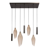 Lampada a sospensione Cocoon stile bozzolo marrone satinato