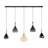 Hanglampen - Moderne Hanglamp Noxen 5 - lichts Gekleurd Glas - Dimehouse