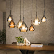 Hanglampen - Moderne Hanglamp Noxen 7 - lichts Gekleurd Glas - Dimehouse