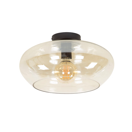 Plafondlampen - Plafondlamp Phil 1 - lichts amberkleurig glas - Dimehouse