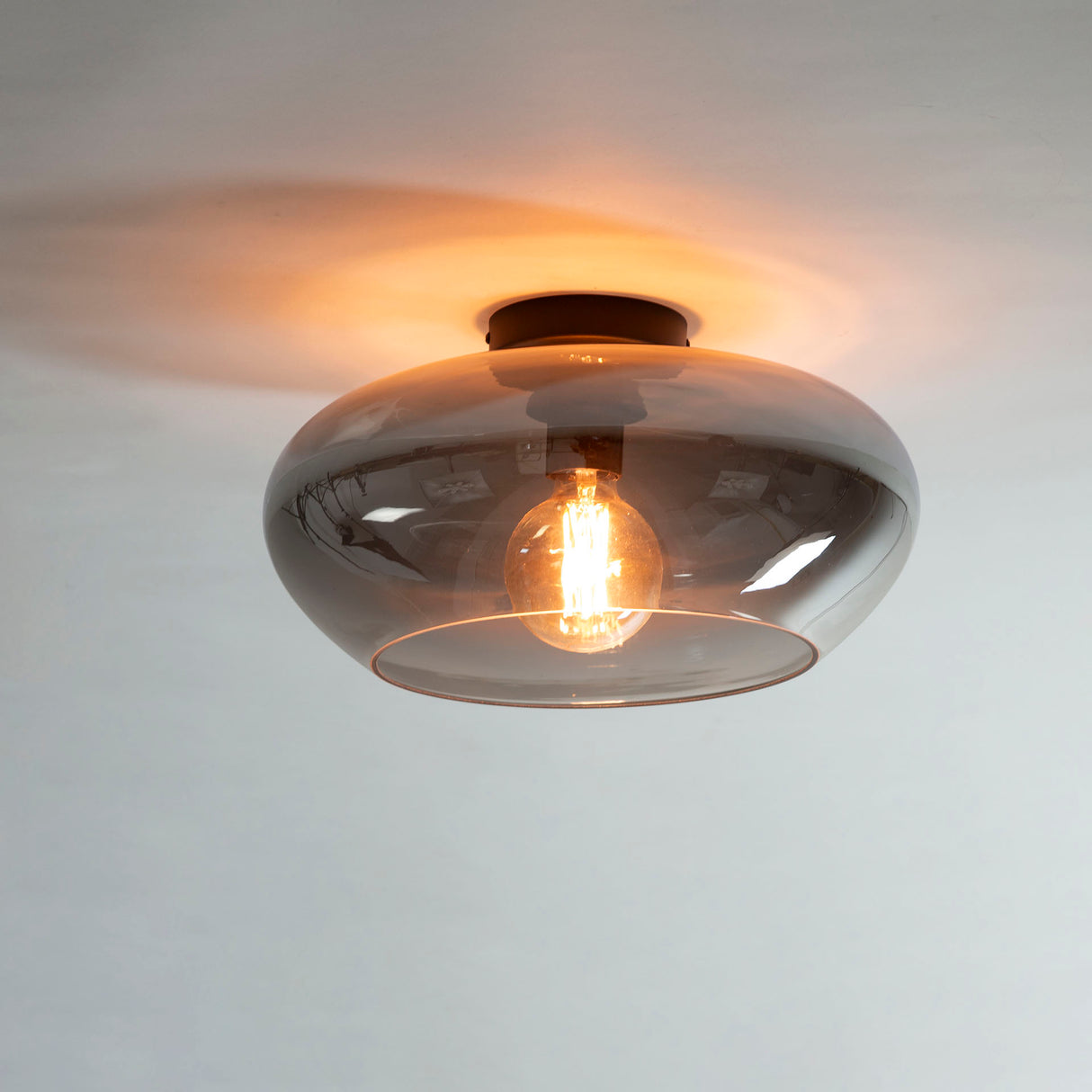 Lampada da soffitto Phil 1 luce in vetro cromato