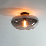 Lampada da soffitto Phil 1 luce in vetro cromato