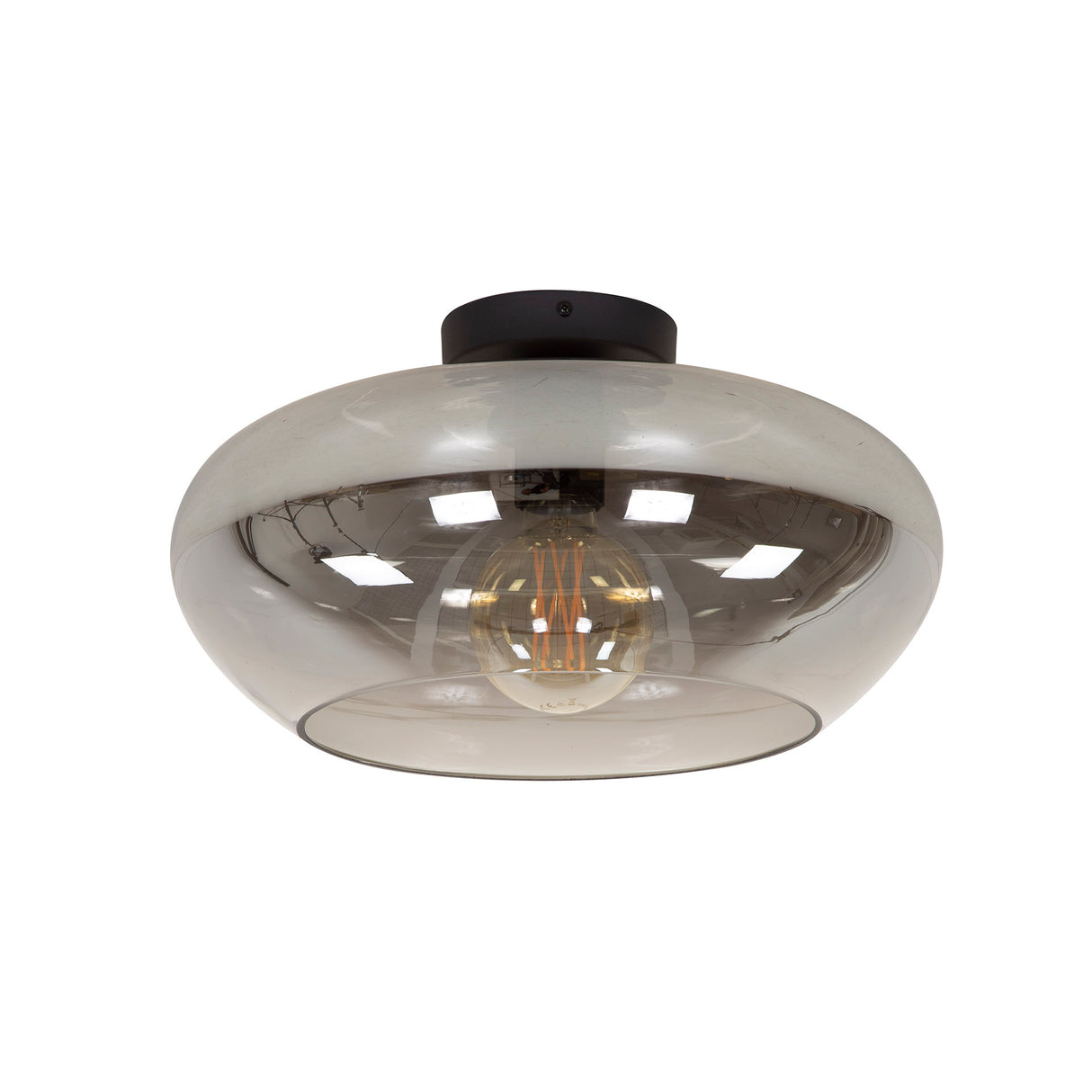 Lampada da soffitto Phil 1 luce in vetro cromato