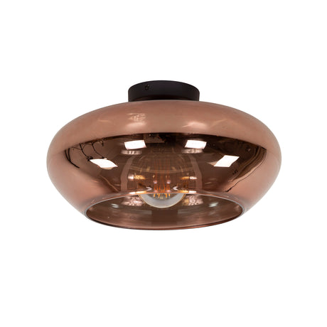 Lampada da soffitto Phil 1 luce in vetro color rame