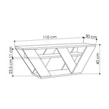 TV Meubels - TV Meubel Pipralla Wit Melamine 110x40x30 cm - Dimehouse