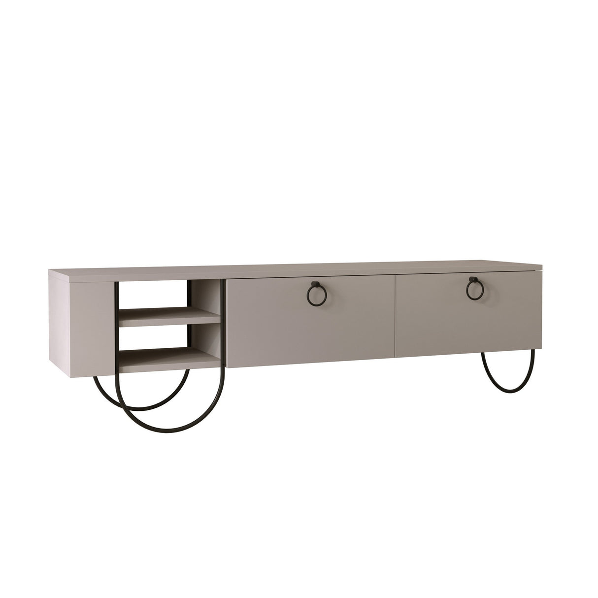TV Meubels - TV Meubel Norfolk Mokka Melamine 150x44x36 cm - Dimehouse