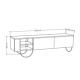 TV Meubels - TV Meubel Norfolk Mokka Melamine 150x44x36 cm - Dimehouse