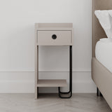 Comodino Sirius Sinistro Moka Melaminico 32x61x30 cm